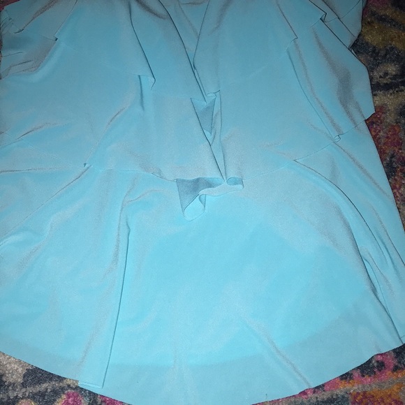 Plus Size Tiered Tankini-Aqua Green Blue/Green - Picture 7 of 12